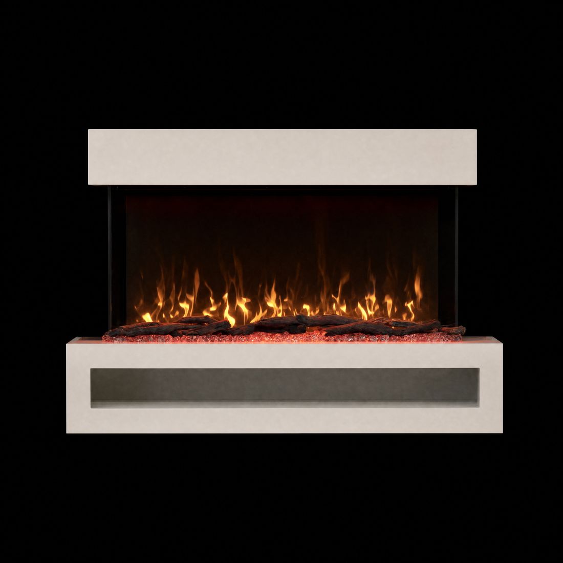 Cream suite electric fireplace