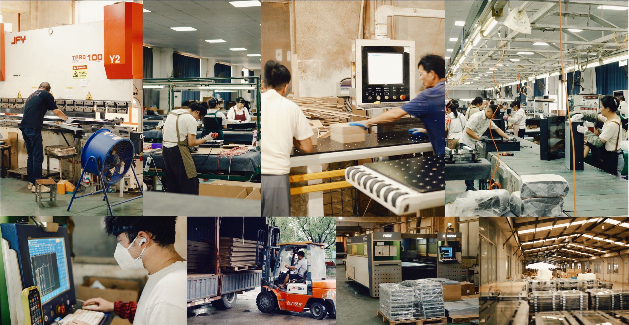 Flametec factory floor collage