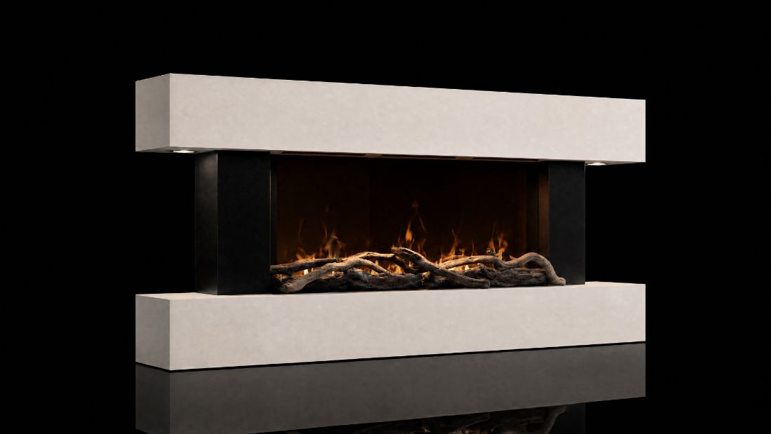 Water vapor electric fireplace
